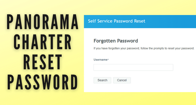 Panorama Charter Reset Password